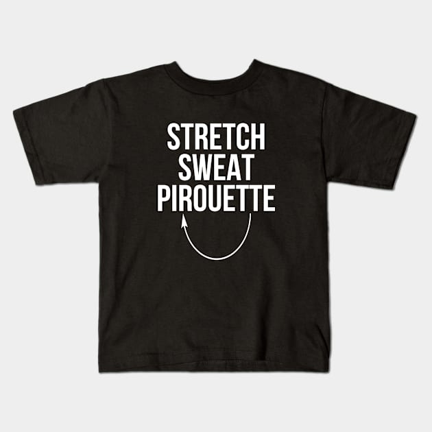 stretch sweat pirouette Kids T-Shirt by hoopoe